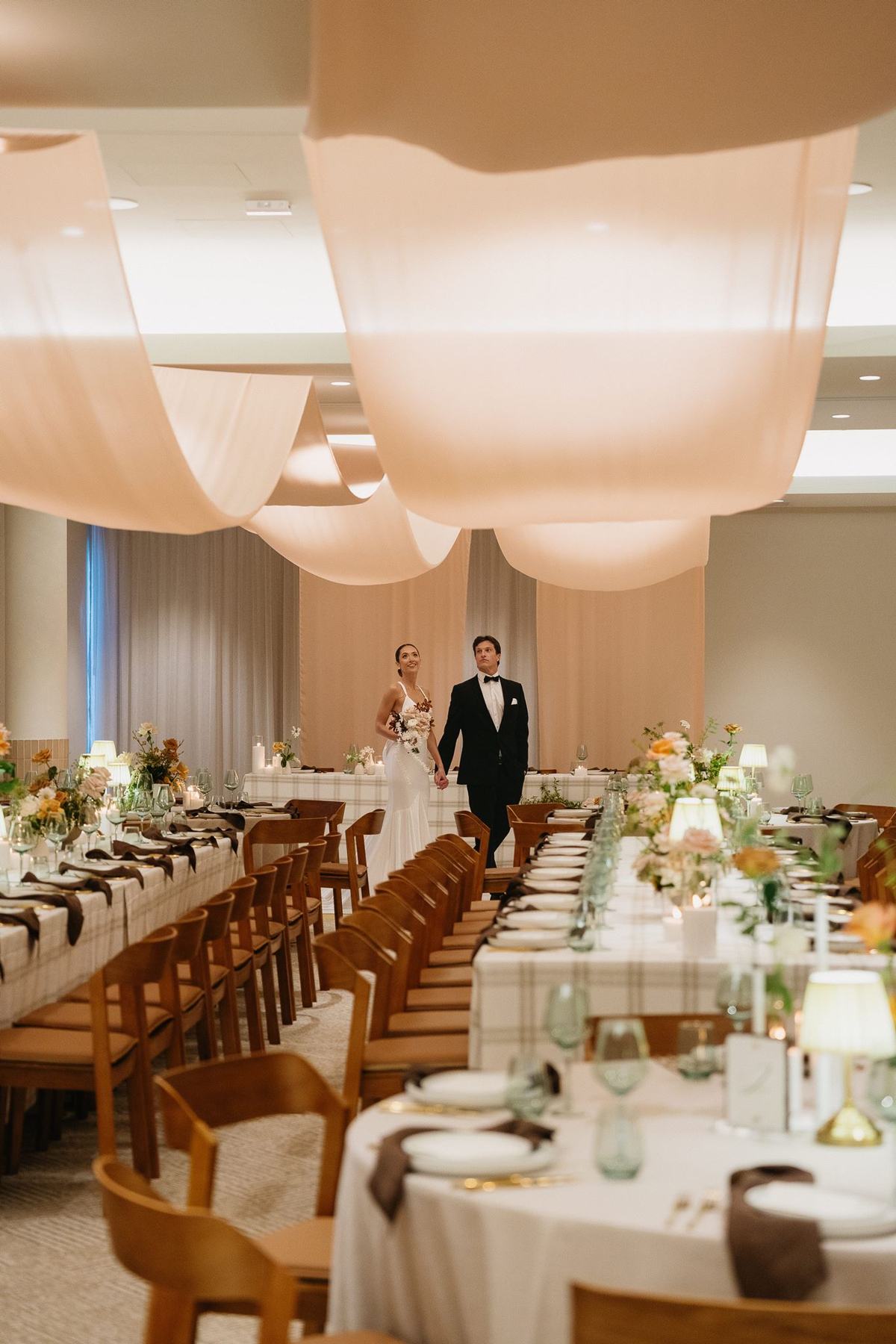 The Ballroom and The Promenade dressed for a wedding